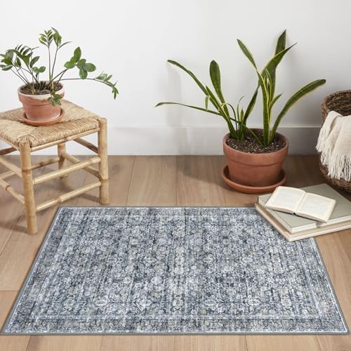 SIILOOM 2x3 Small Washable Area Rug Entryway Door Mat Indoor Kitchen Runner - Image 3