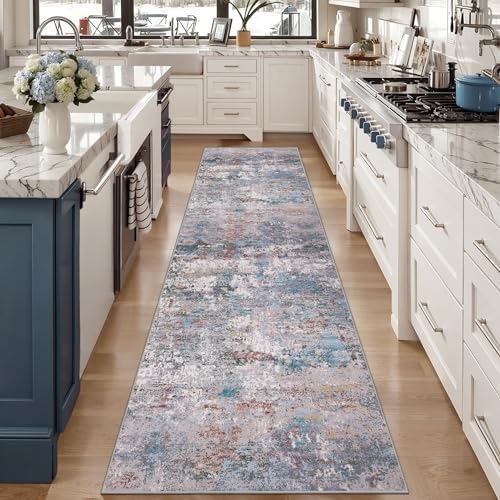 Tangsoo Abstract 2.6x8 Washable Runner Rug - Image 2