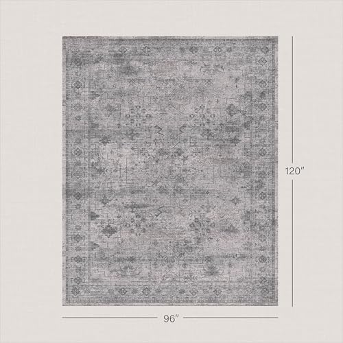 Modern Cement Grey 8x10 Large Area Rugs - Image 2