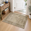 FMFUNCTEX 2x3 Washable Brown Vintage Distressed Retro Soft Entryway Rug by Fmfunctex