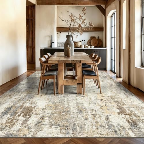 8x10 Area Rugs, Abstract Morden Soft Washable Rug, Non-Slip Low Pile Rugs - Image 4