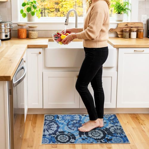 Washable 2x3 Entry Rug, Boho Small Throw Rugs by Quntue