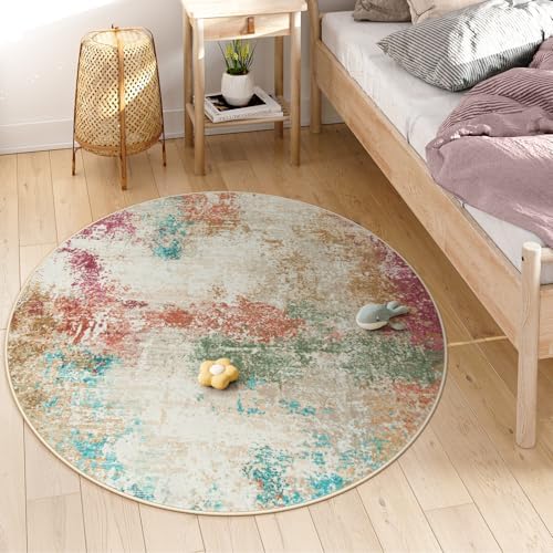 Lahome Modern Abstract Round Rugs - Image 5