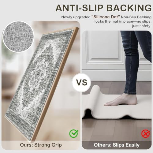 Kitchen Rugs Sets of 3 100% Non Slip Washable Kitchen Mats - Image 3