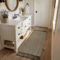 Collive Moss Green Bathroom Runner Rug by Collive