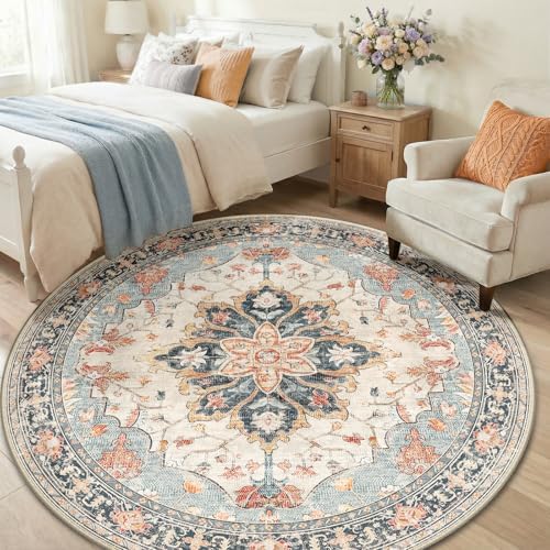 RELEANY Washable Area Rug, Round 6ft - Image 3