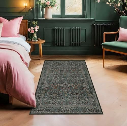 Dark Green Washable 3x6 Runner Rug - Image 6