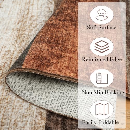 Modern Geometric Patchwork Indoor Area Rug - Image 7