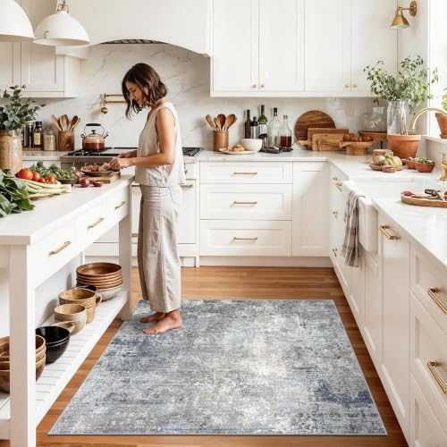 Square Rug 4x4 for Entryway Washable – Non-Slip Small Throw 4ft Area Rug for - Image 3
