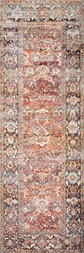 Loloi Layla Spice/Marine 2'-6" x 7'-6" Runner Rug - Image 4