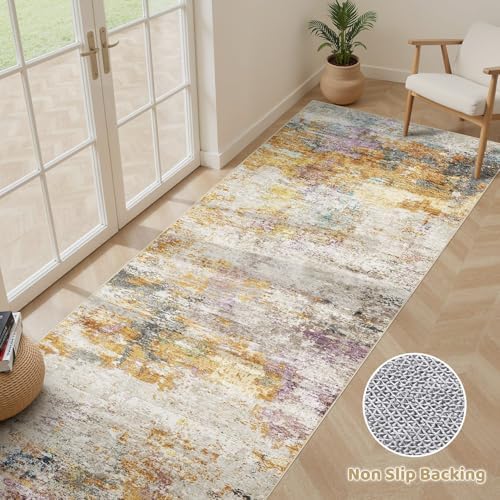 LOONGRUG Runner Rug 2x5 Washable Non-Slip Kitchen Neutral Modern Rug - Image 3