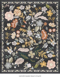 6x7 Area Rug for Living Room: Washable Floral Non Slip Bedroom Rugs Black by BYYVOORugsforYourHome
