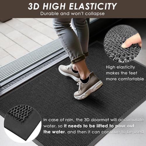 Azadx Indoor Outdoor Door Mat 35"x 59" Doormat - Image 2