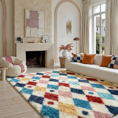 PureCozy Soft Shag Rug 8x10 Living Room High Pile Non-Slip Fluffy Carpet - Image 2