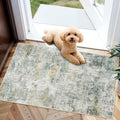 2x3 Runner Rug Washable Abstract: Soft Low Pile Carpet by HILORUUG