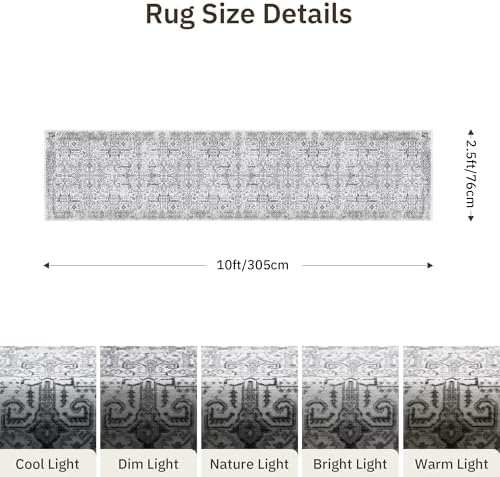 Hallway Washable Runner Rug 2.5x10 - Image 2
