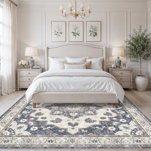 Washable 7x7 Square Area Rug: 7ft Square Living Room Dining Room Carpet Soft - Image 2