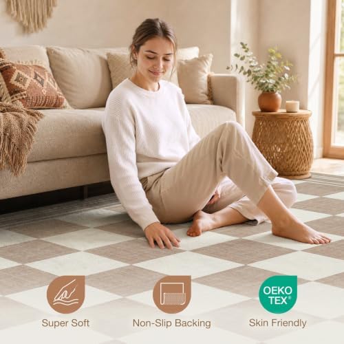 cotiled Boho 10x12 Area Rug for Living Room: Large Moroccan Washable Rug - Image 3