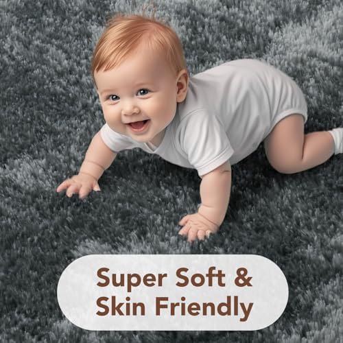 FinRèc Home 8x10 Non-Slip Fluffy Area Rugs - Image 3