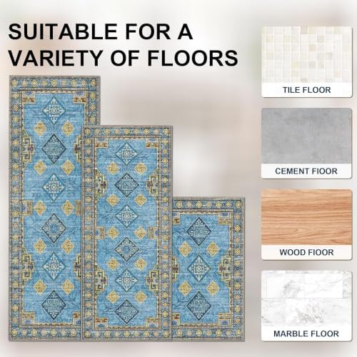 Kitchen Rugs Sets of 3 Non Slip Washable Kitchen Mats - Image 4