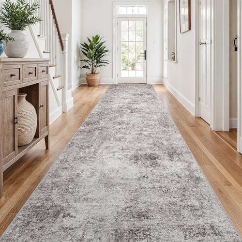 3x14 Washable Runner Rug: Long Modern Abstract Carpet - Image 2