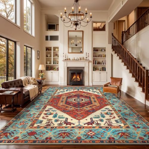 SERISSA 9x12 Washable Non Slip Boho Area Rug - Image 2