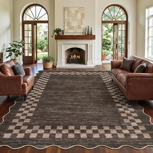 Garvee Scalloped Washable Rug 8x10 Area Rugs by Garvee