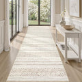 cotiled Hallway 3x10 Runner Rugs Washable Boho Rug Brown Cream by COTILED