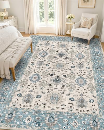 OLANLY 5x7 Washable Area Rug, Soft Non Slip Carpet by OLANLY