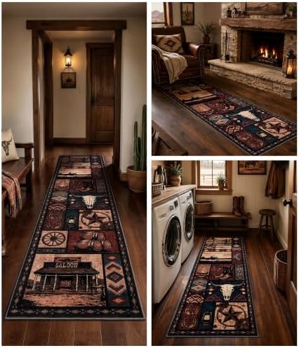 YIHOUSE Washable Western Cowboy Hallway Runner Rug 2x6 - Image 6