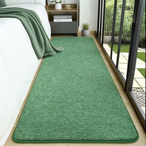 AROGAN 2x8 Runner Rug for Hallway, Long Runner Rugs Non Slip, Matte Green - Image 2