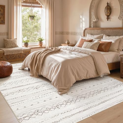 cotiled Boho 12x15 Area Rug for Living Room: Large Moroccan Washable Rug - Image 5
