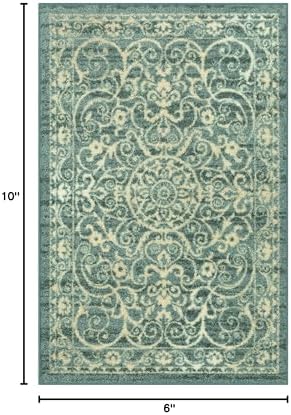 Maples Rugs Pelham Vintage Medallion Area Rugs, Light Spa - Image 3