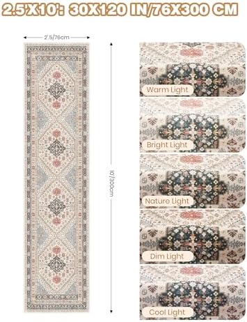 Kitchen Runner Rug Non Slip Washable Rugs 2.5x10 - Image 2