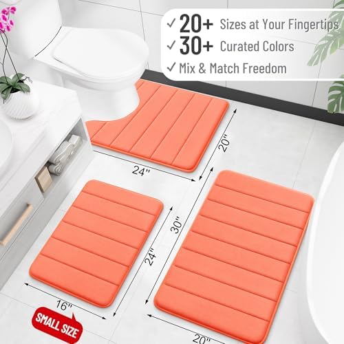 OLANLY Memory Foam Bath Mat 30x20, Super Soft and Absorbent Bathroom Rugs - Image 2