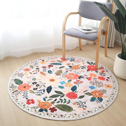 Rugcomf Round Area Rug 4ft Washable - Image 6