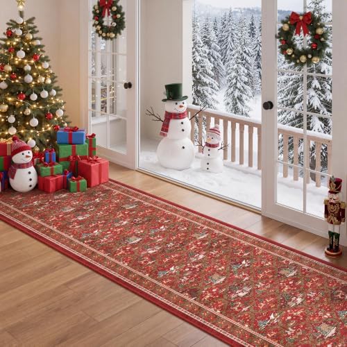 2x10 Christmas Runner Rug for Hallway, Washable Kitchen Rugs - Image 4
