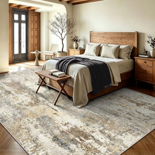8x10 Area Rugs, Abstract Morden Soft Washable Rug, Non-Slip Low Pile Rugs - Image 3