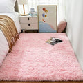 Ophanie 3x5 Pink Rug, Bedside Preppy Dorm Area Rug, College Essentials Non Slip by Ophanie