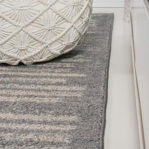 JONATHAN Y Khalil Modern Berber Stripe Gray/Cream Indoor Area Rug, Contemporary - Image 6
