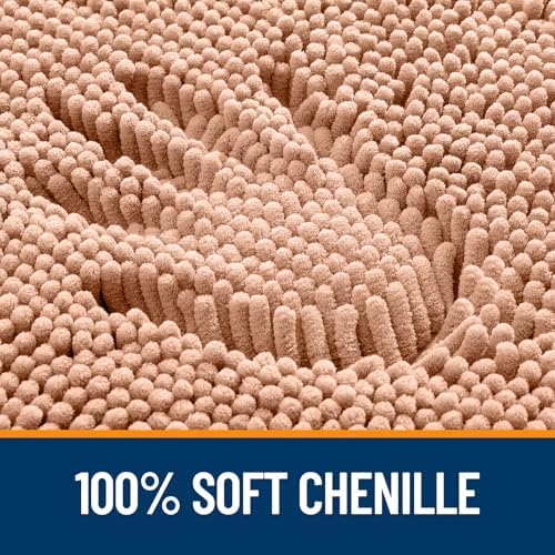 OLANLY Bathroom Runner Rugs 59x20, Extra Soft Absorbent Chenille Bath Rugs - Image 3
