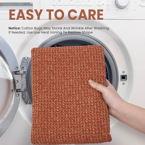 EARTHALL Woven Runner Rug 2x4 Ft Washable Runners - Image 3