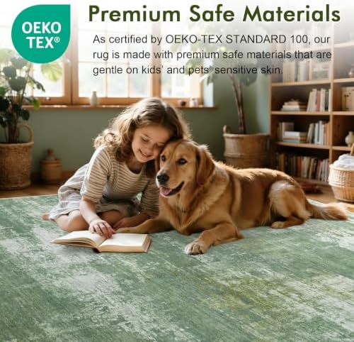 6x9 Ft Abstract Washable Area Rugs - Image 5