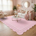 GarveeHome Scalloped Washable Area Rugs 4x6 Entry Rug Non Slip by GarveeHome