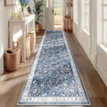 Yamaziot 2x8 Washable Hallway Runner Rug Non Slip Floral Carpet by Yamaziot