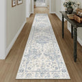 2x10 Blue Neutral Runner Rug by WondRg
