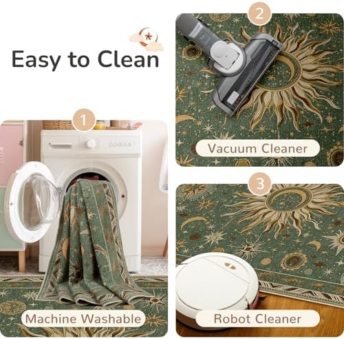 Vacuum-Friendly, 8x10 Washable Area Rug - Image 6