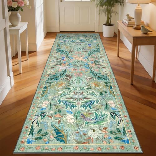 nesrt 2.6'x 8' Bird Runners for Hallway Kitchen Rug Non Slip, Long Washable by nesrt