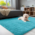 OLANLY 3x5 Machine Washable Small Bedside Rug, Soft Fluffy Shaggy Rugs by OLANLY