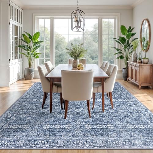 SIILOOM 9x12 Washable Area Rug, Non Slip Large Rug - Image 3